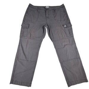 L.L. Bean Favorite Fit Cargo Pants Gray‎ Women's Size 20 Petite Double Knee